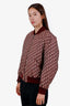 Christian Dior Burgundy Oblique Bomber Jacket Size 4