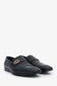 Gucci Black Leather GG Logo Loafers Size 9.5 Mens