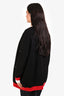 Sandro Black White/Red Wool Open Cardigan Size 2