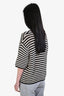 Anine Bing Black/Cream Crochet Short Sleeve Top Size M