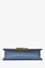 Christian Dior Blue Leather Logo 30 Montaigne Bag