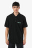 Christian Dior Black Cotton Logo Floral Embroidered 'Jardin' Polo T-Shirt Size XL
