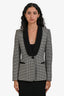 Boutique Moschino Black/White Houndstooth Single Button Blazer Size 6