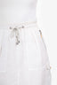 Brunello Cucinelli White Drawstring Skirt Size 10