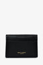 Saint Laurent Black Leather 'Letter' Card Holder