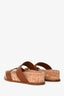 Gabriela Hearst Brown Leather Cork Sandals Size 39