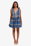 Celia B Blue Denim Multicolour Sleeveless Mini Dress Size S