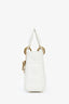 Christian Dior 2021 White Leather Mini Lady Dior