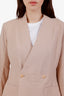 Rick Owens Pink Wool Double Breasted Blazer Size 10