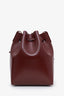 Mansur Gavriel Burgundy Leather Logo Bucket Bag