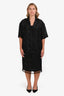 N.21 Black Mesh Crystal Embellished Midi Skirt Size 46