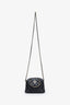 Pre-loved Chanel™ 24B Black Patent Quilted Shiny Coco Clutch with Chain