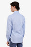 Zegna Blue Cotton Button Down Shirt Size 39 Mens