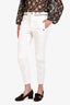 Chloe White Denim Biker Style Jeans Size 38