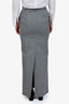 Alessandra Rich Grey Wool Maxi Skirt Size 36
