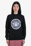 Balmain Black White Logo Crewneck Sweatshirt Size 34
