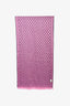 Gucci Pink/Purple Wool GG Monogram Scarf