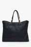 Gucci Black Leather Bamboo Large Tote Bag