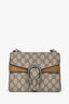 Gucci Brown GG Supreme Canvas Suede Dionysus Shoulder Bag