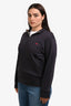 Burberry Navy Half-Zip Long Sleeve Sweater Size M