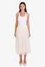 Christian Dior White Polka Dot Tulle Midi Skirt Size 2