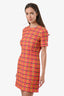 Gucci Pink/Neon Multi Lamé Tweed S S Mini Dress Size 40