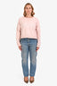 Valentino Light Wash Studded Straight Leg Jeans Size 32