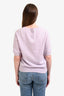 White + Warren Lilac Cashmere V-Neck Sweater Size M