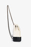 Pre-loved Chanel™ 2018 19 Black/White Aged Leather Small Gabrielle Backpack