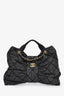 Pre-Loved Chanel™ 2025 Black Denim Maxi Bow Bag