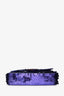 Fendi Purple Sequin Baguette Shoulder Bag
