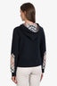 Burberry Black Cotton Sparkle Nova Check Trim Zip-Up Hoodie Size XL Kids