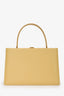 Celine Yellow Leather Clasp Top Handle Bag