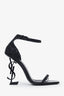 Saint Laurent Black Glitter Opyum Heels Size 37.5