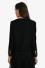 Celine Black Mohair Blend Gold Button Blazer Size 40