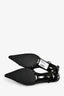 Pre-loved Chanel™ Black Patent Leather Camellia Detail Slingback Heels Size 39