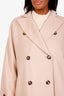 Weekend Max Mara Beige Wool Blend Double Breasted Coat Size 8