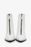 Alexander Wang White Leather Nova Studded Ankle Boots Size 39.5