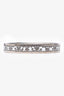 Hermès Palladium/White 'Balcons du Guadalquivir' Narrow Bangle Bracelet
