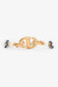 Christian Dior Gold Tone/Navy CD Cord Bracelet