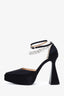 Mach & Mach Black Satin Audrey 55 Pumps Size 39