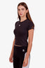 Rag & Bone Black Logo 'Mia' Baby Tee Size XXS