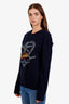 Valentino Navy Virgin Wool Cashmere 'Joe Mary Hook' Sweater Size M