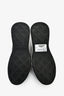 Pre-loved Chanel™ Black Velvet Calfskin Mixed Fibres CC Sneakers Size 41 Mens