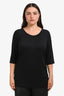 Dries Van Noten Black Jersey Top Size Large