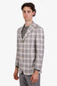 Pal Zileri White/Grey Cashmere & Silk Single Breasted Blazer Size 48 Mens