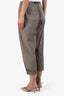 Brunello Cucinelli Khaki Cotton Tie Front Trousers Size 6