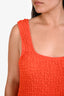 Rails Coral Sustainable Silk Crinkle Textured Scoop Neck Sleeveless Mini Dress Size XL