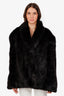 Alexander Wang Black Faux-Fur CEO Jacket Size XL