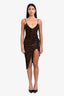 Camila Coelho Black/Brown Animal Print Sleeveless Ruched Mini Dress Size XXS